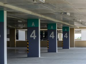 numbers in parking garage